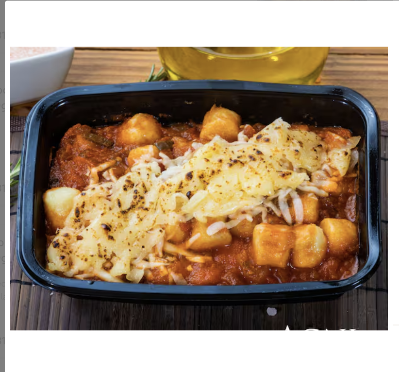 Nhoque de Mandioquinha ao Molho de Rúcula com Tomate Seco e Gorgonzola 350g